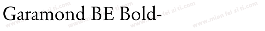 Garamond BE Bold字体转换